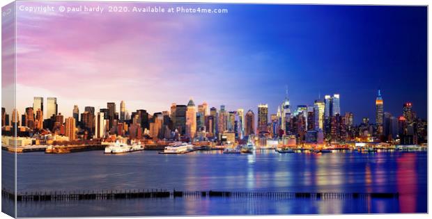 Manhattan Midtown from Day to Night	 Canvas Print by conceptual images