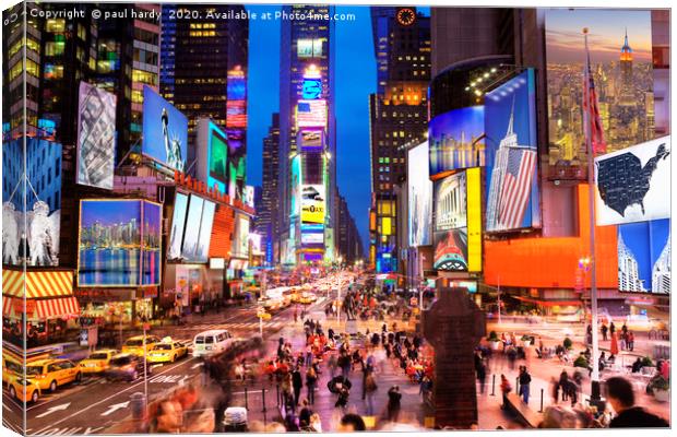 New York icons in Times Square Canvas Print by conceptual images