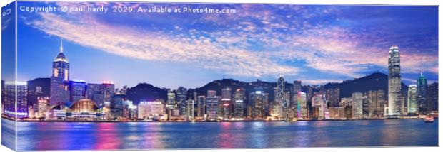 Panoramic image of Hong Kong at dusk Canvas Print by conceptual images