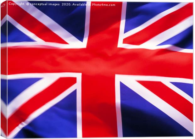 Union Jack Flag Canvas Print by conceptual images