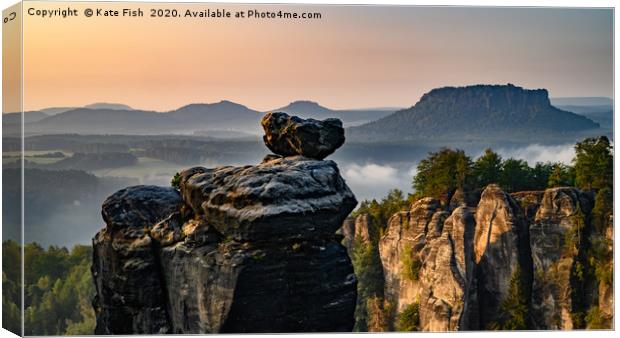 Lilienstein Saxony Canvas Print by Kate Fish