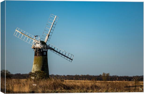 St Benets Drainage Mill on the River Thurne, Norfolk Canvas Print by Chris Yaxley