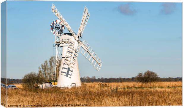 Thurne Mill, Norfolk Canvas Print by Chris Yaxley