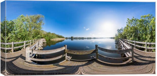 360 degree panorama of Filby Broads, Norfolk Canvas Print by Chris Yaxley
