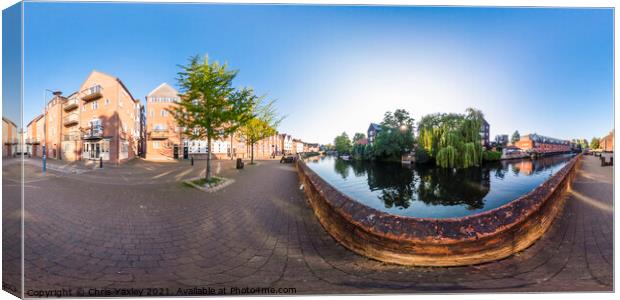 360 degree panorama captured down the historic Qua Canvas Print by Chris Yaxley