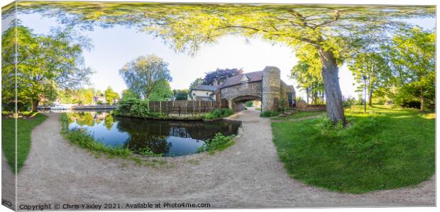 360 degree panorama of Pulls Ferry on the River We Canvas Print by Chris Yaxley