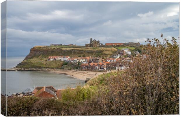 A view over Whitby Bay, North Yorkshire Canvas Print by Chris Yaxley
