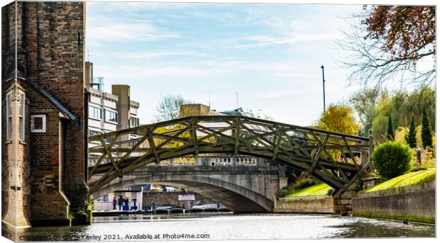 Mathematical Bridge over the River Cam, Cambridge Canvas Print by Chris Yaxley