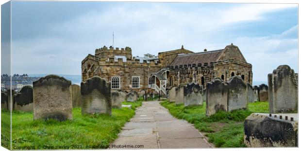 St Mary's Church in Whitby, North Yorkshire Canvas Print by Chris Yaxley