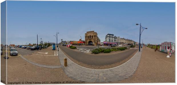 360 panorama of Great Yarmouth seafront, Norfolk Canvas Print by Chris Yaxley