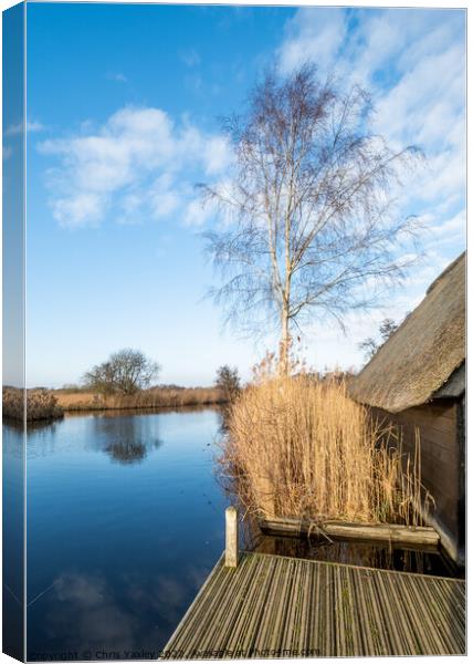 River Ant boat shed Canvas Print by Chris Yaxley