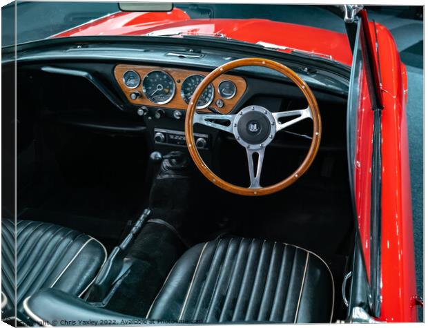 Classic car interior Canvas Print by Chris Yaxley