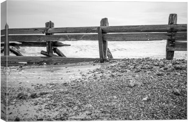 Seaside breakers Canvas Print by Chris Yaxley