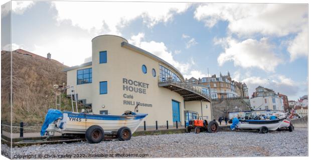 RNLI Henry Blogg Museum and Rocket House Cafe, Cromer Canvas Print by Chris Yaxley