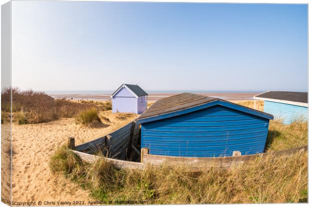 Hunstanton beach huts, North Norfolk Canvas Print by Chris Yaxley