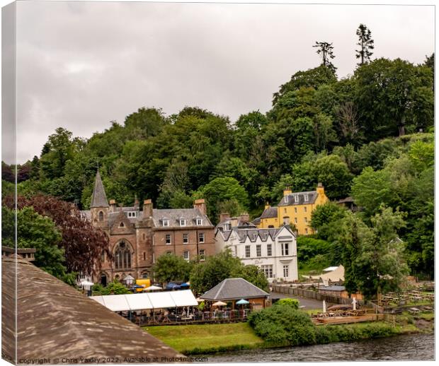 The town of Dunkeld, Perthshire Canvas Print by Chris Yaxley