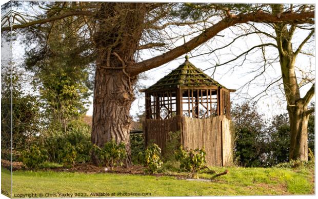 The wooden shelter Canvas Print by Chris Yaxley