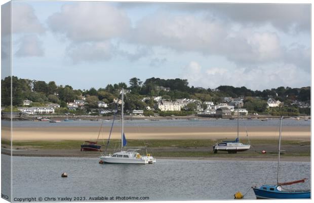 Camel Estuary, Padstow Canvas Print by Chris Yaxley