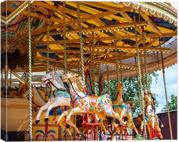 A traditional Victorian carousel Canvas Print by Chris Yaxley