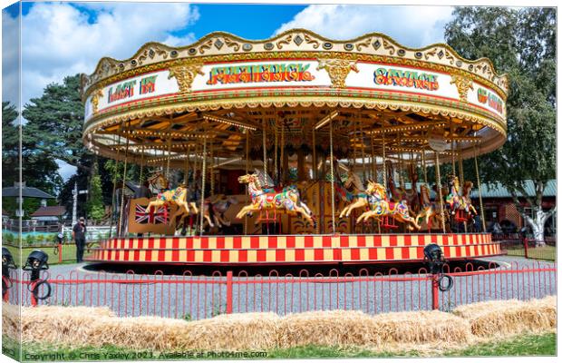 Traditional Victorian carousel Canvas Print by Chris Yaxley