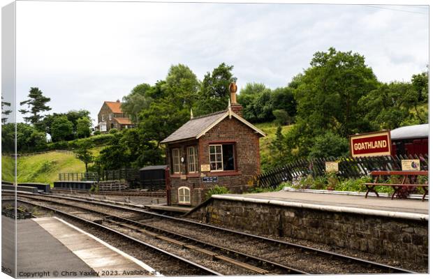 Goathland train station Canvas Print by Chris Yaxley