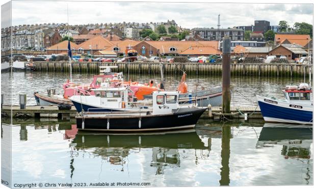 Whitby fishing boats Canvas Print by Chris Yaxley