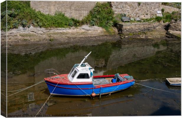 Staithes fishing boat Canvas Print by Chris Yaxley