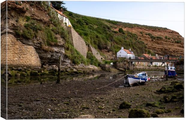Seaside village of Staithes, North Yorkshire Canvas Print by Chris Yaxley