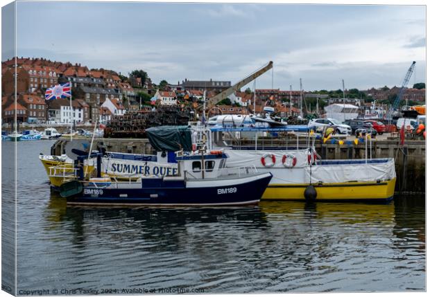 Whitby harbour, North Yorkshire Canvas Print by Chris Yaxley