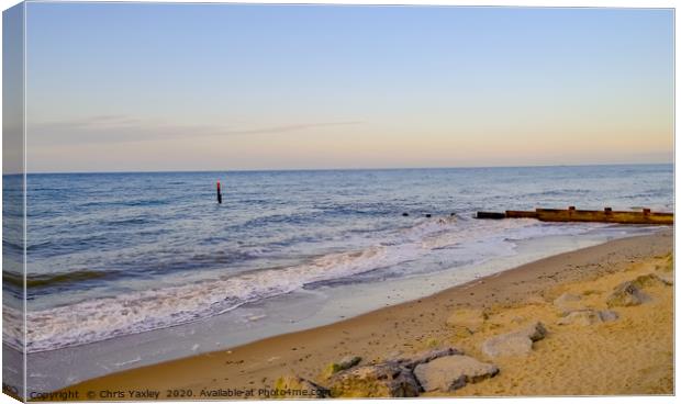 Cart Gap beach on the Norfolk Canvas Print by Chris Yaxley