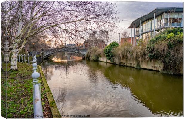 Walk along along the River Wensum, Norwich Canvas Print by Chris Yaxley