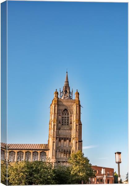 The spire of the Church of St Peter Mancroft Canvas Print by Chris Yaxley