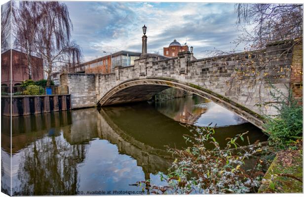 White Friars Bridge, Norwich Canvas Print by Chris Yaxley