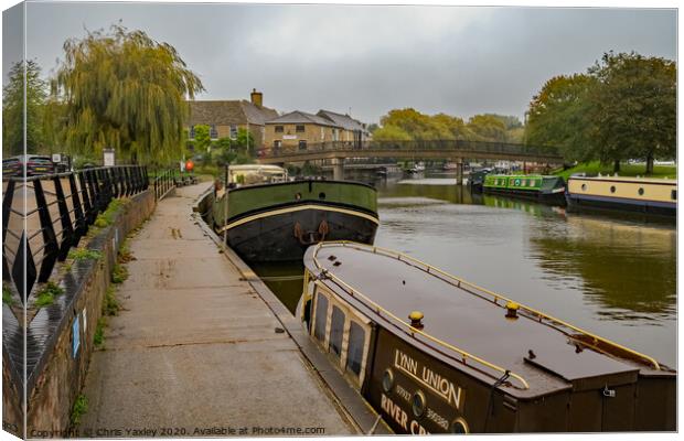 The River Great Ouse, Ely Canvas Print by Chris Yaxley