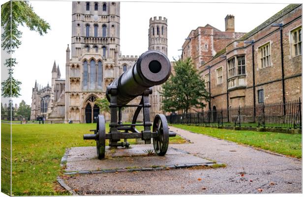 Medieval Canon, Ely Canvas Print by Chris Yaxley