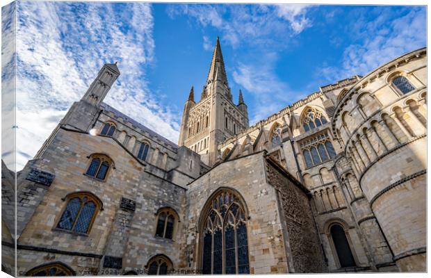 Norwich Cathedral, Norwich, Norfolk Canvas Print by Chris Yaxley