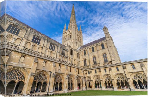 Norwich Cathedral, Norfolk Canvas Print by Chris Yaxley