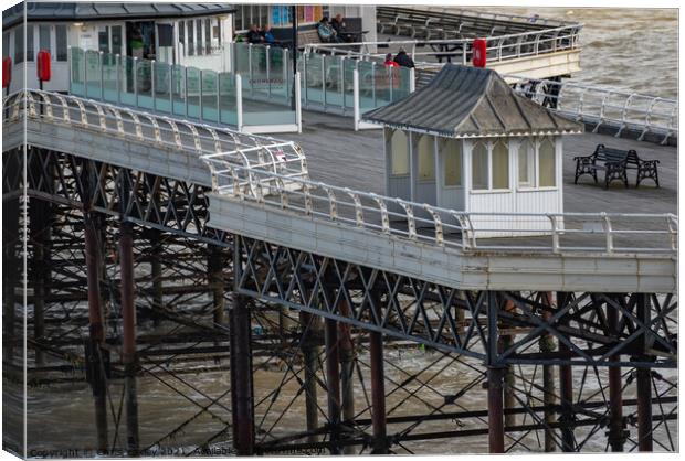 Public beach hut on Crmer pier Canvas Print by Chris Yaxley