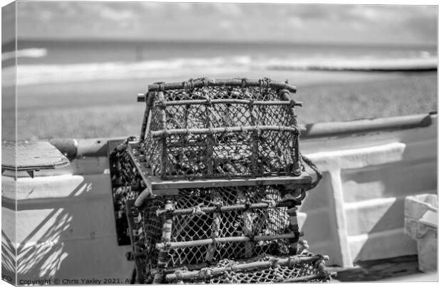 Crab pots and lobster traps Canvas Print by Chris Yaxley