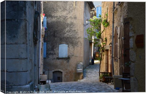 Typical french narrow street Canvas Print by Ulrich Trappschuh
