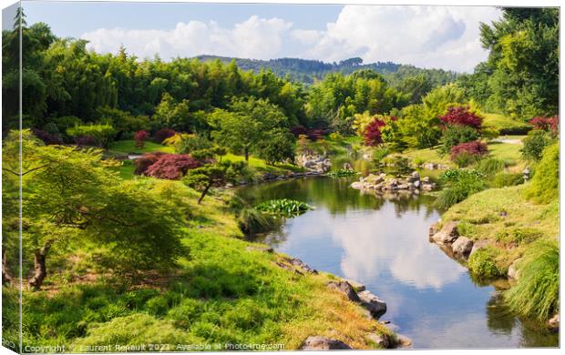 Japanese garden and nature  Canvas Print by Laurent Renault