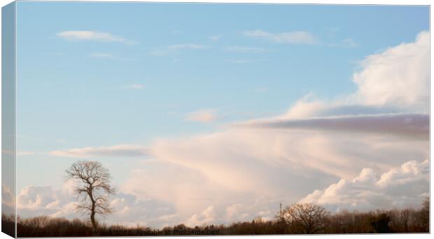 Rural backdrop with beautiful clouds Canvas Print by Laurent Renault