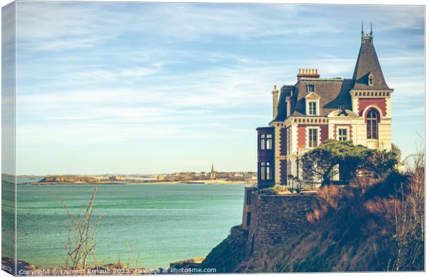 Belle Epoque house in Dinard. Photography taken in France Canvas Print by Laurent Renault