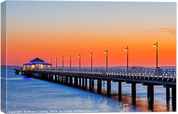 Sunrise Over Morton Bay Canvas Print by Shaun Carling