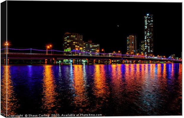 The Southport Bridge, Gold Coast, Australia Canvas Print by Shaun Carling