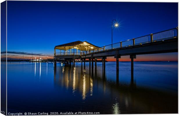 Redcliffe Pier Sunrise Canvas Print by Shaun Carling