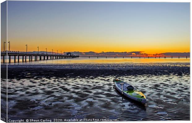 Sunrise On The Bay Canvas Print by Shaun Carling