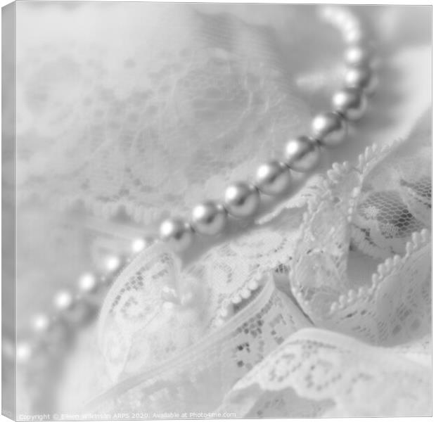 Pearls and Lace Canvas Print by Eileen Wilkinson ARPS EFIAP