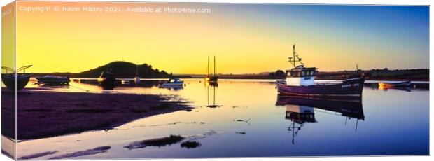 Alnmouth Sunrise, Northumberland, England Panorama Canvas Print by Navin Mistry