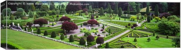 Drummond Castle Gardens Canvas Print by Navin Mistry